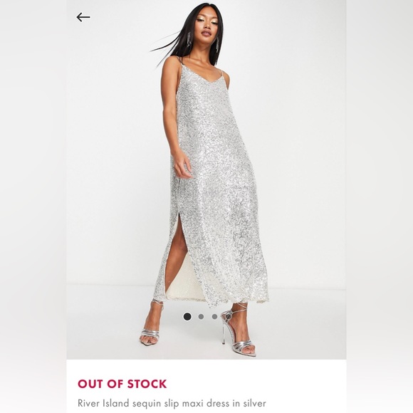 ASOS sequin midi dress NWT - Picture 3 of 4